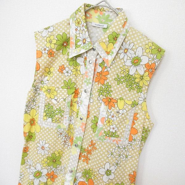 【cacharel】　ノースリーブワンピース キャシャレル cacharel ノースリーブ ワンピース 花柄