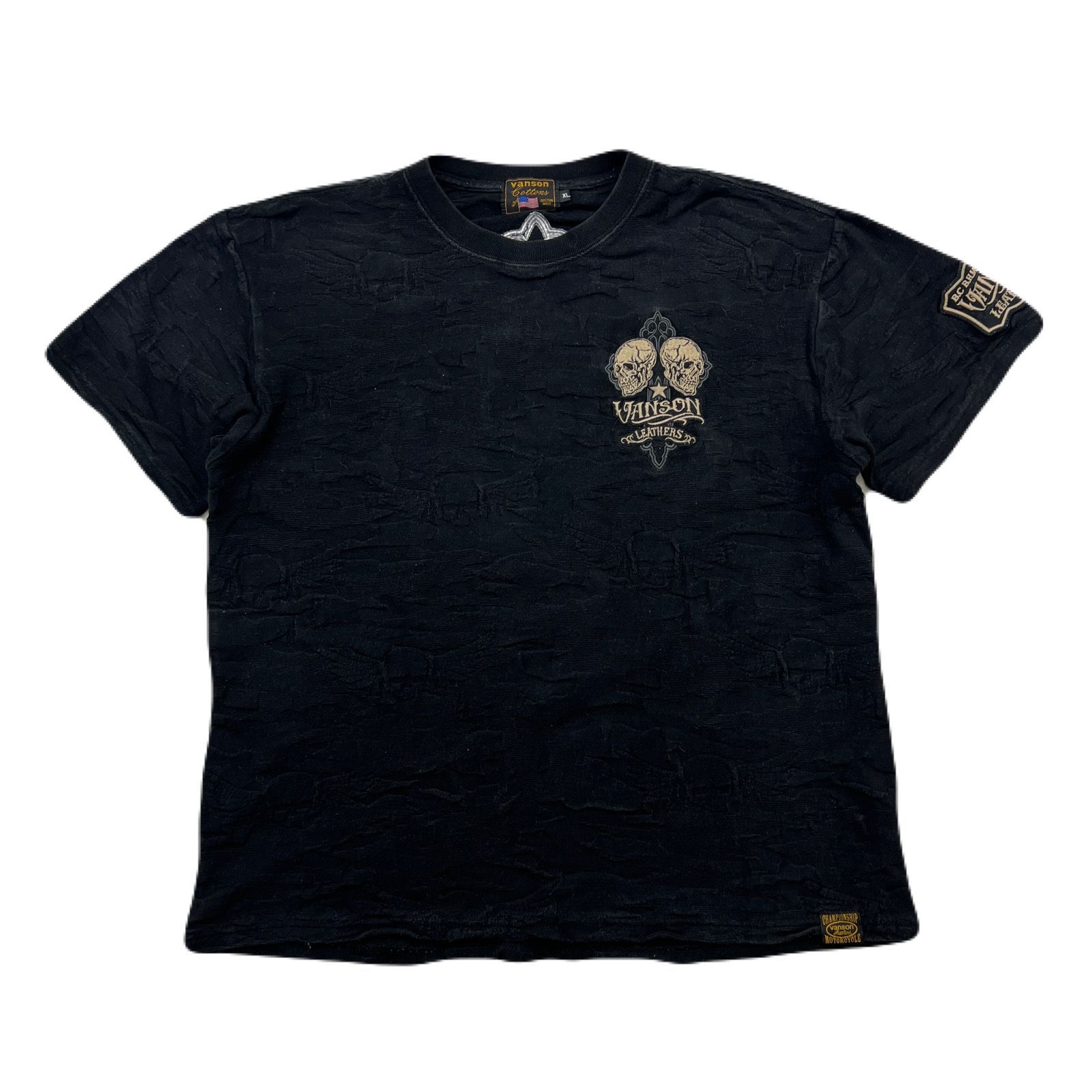 VANSON バンソン　半袖　ポロシャツ　バイカー　刺繍ロゴ　スカル　黒　XL 楽天市場】マラソン期間中!エントリーでP増量☆ここでしか買え