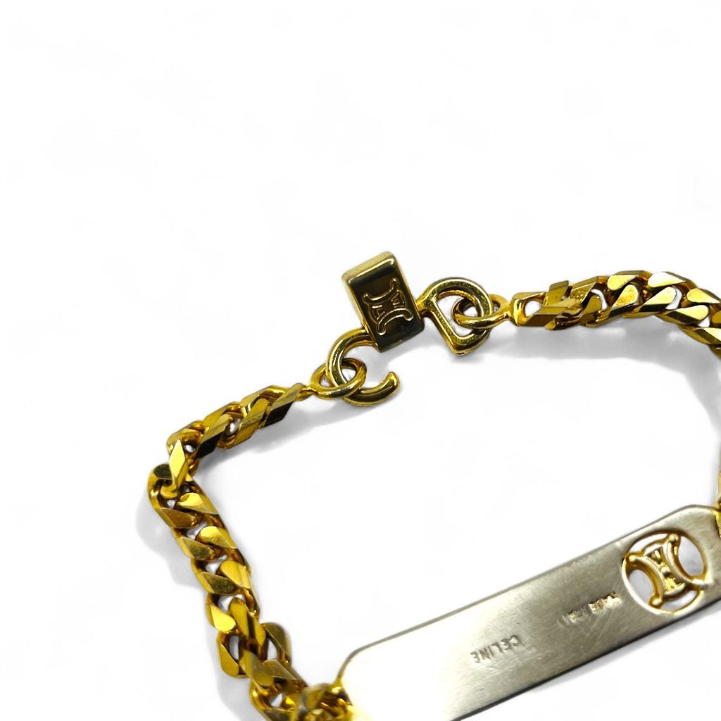CELINE ヴィンテージ 喜平 チェーン ブレスレット ゴールド トリオンフ