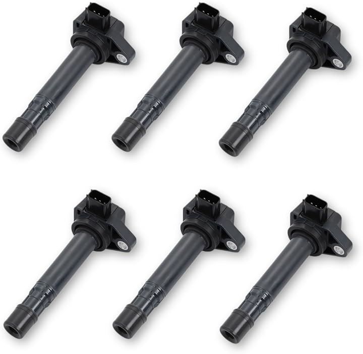 Kanoan 互換品 ホンダ 用 イグニッションコイル 3ピン ライフ JB5 バモス アクティ ゼスト ストリーム シビック ザッツ 等30520-RGA-004 30520-RCA-S01 30520-PFE-004 汎用品 6本セット