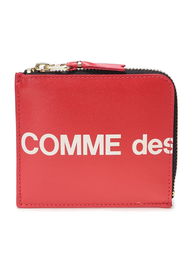 comme des garcons コムデギャルソン ロゴプリント ジップ コンパクト 財布 HUGE LOGO