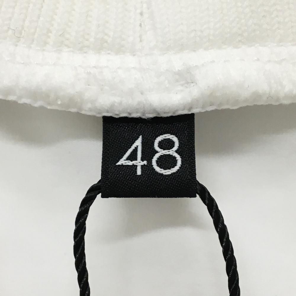 新品】マークアンドロナ 半袖ハイネックシャツ 白×黒 胸ロゴ