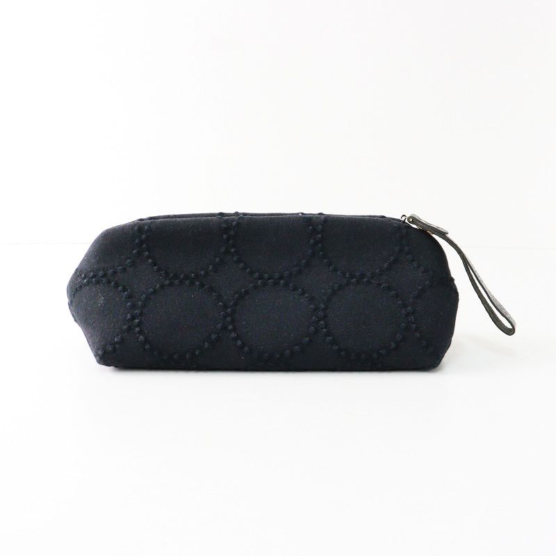ミナペルホネン mina perhonen quartz pouch tambourine/ブラック