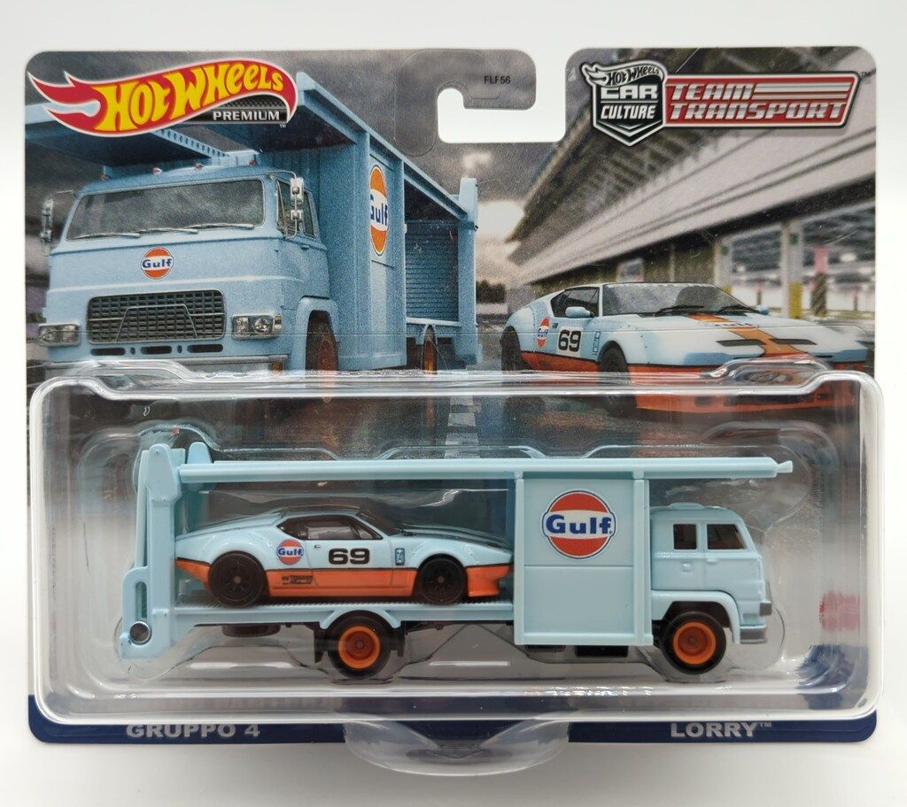 MATTEL HOTWHEELS TEAM TRANSPORT HKF43 DE TOMASO PANTERA GRUPPO 4/SECOND STORY LORRY #57