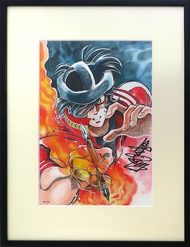 セル画 原画 燃えよペン 88グラフ1 島本和彦 直筆サイン入り 版