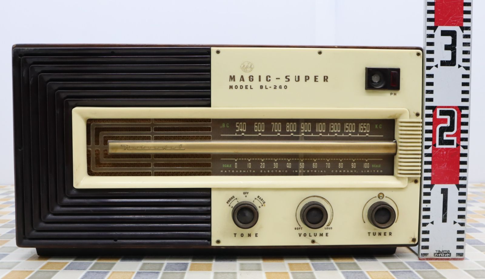 National ナショナル MAGIC-SUPER BL-240 真空管ラジオ レトロ ジャンク品