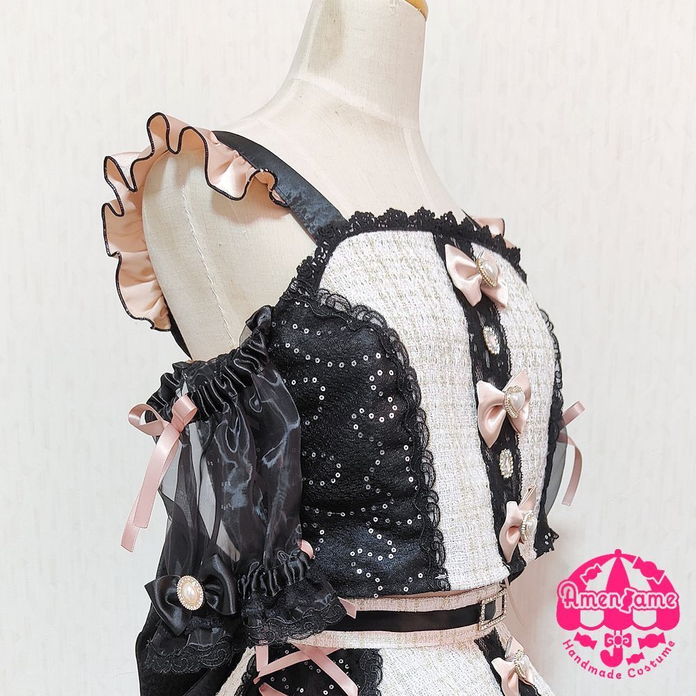 一点物 オリジナルアイドル衣装♥地雷系黒×ピンク セットアップ