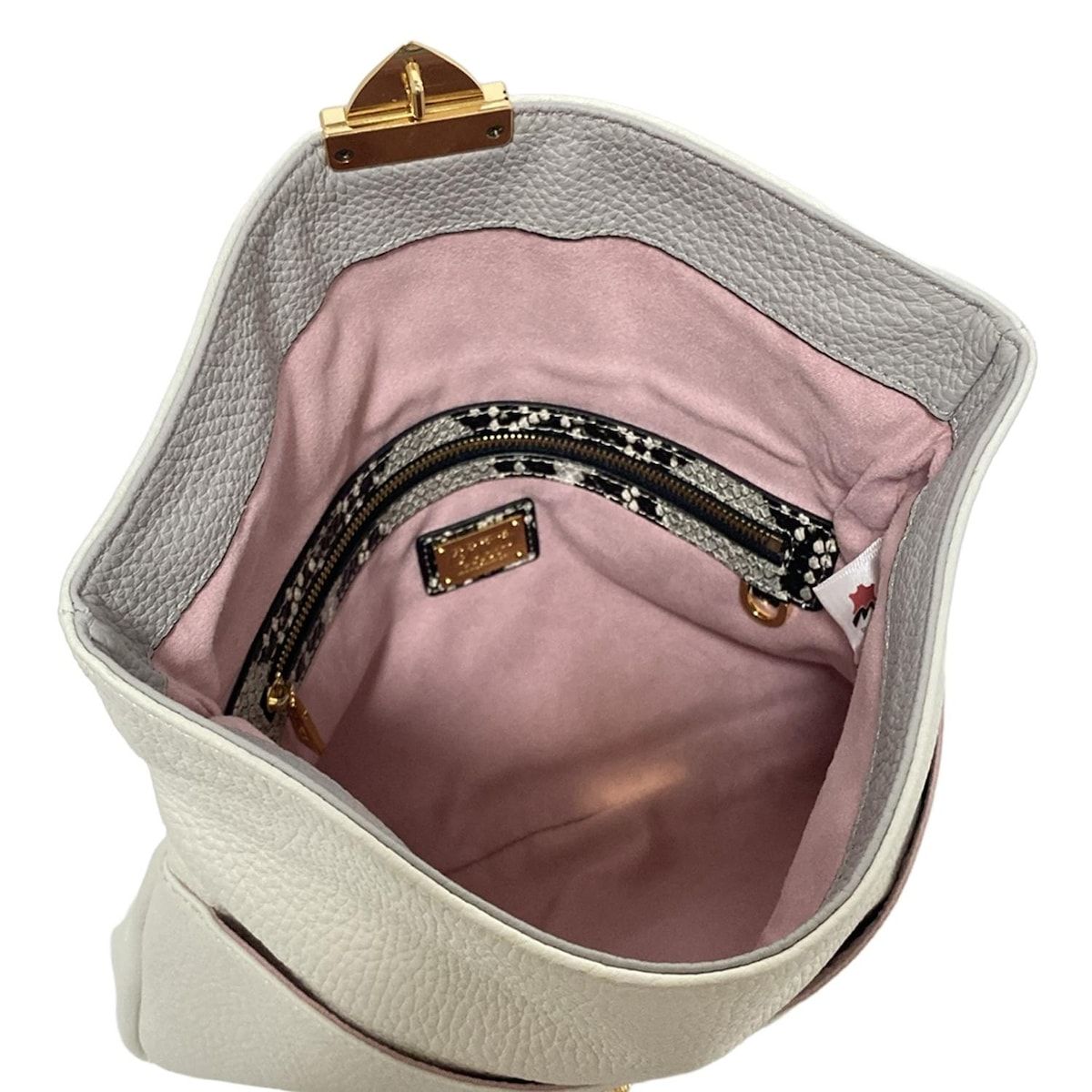 COCOCELUX GOLD ココセリュックスゴールド クラッチバッグ - 205DA0294 白 レザー DECORATOM_COM_BR