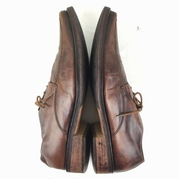 80s-90s/Vintage　Paul Morri【サイズ 43.5　27.5-28.0】スワールモカ　ビジネスシューズ　茶　イタリア製/men's 管NO.ZB-77 80s-90s/Vintage Paul Morri【サイズ 43.5 27.5-28.0】スワールモカ