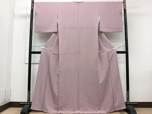 平和屋着物□上質な色無地 甚三紅色 正絹 逸品 未使用 BAAU3617hj