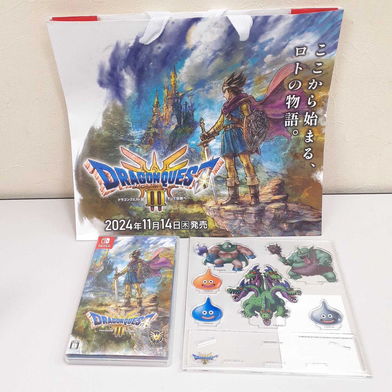 ドラゴンクエストIII　そして伝説へ… Switch版　アクスタ・紙袋特典付き 三沢店】 ドラゴンクエストIII そして伝説へ… Switch版 アクスタ
