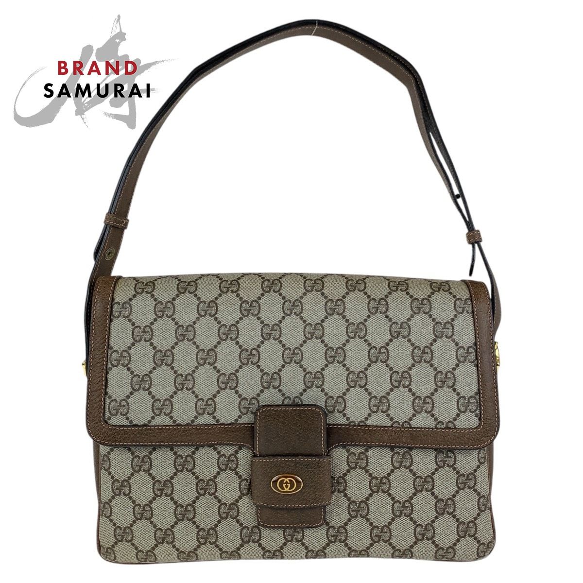 GUCCI グッチ オールドグッチ ブラウン ゴールド金具 GGスプリーム 