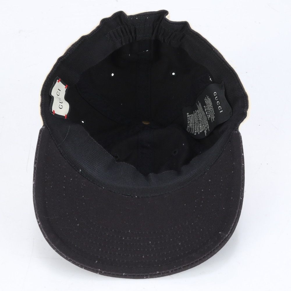 【美品】GUCCI グッチ ベースボールキャップ M58cmブラックコットン GUCCI ベースボールキャップ 768392 4HA5M(505919959) | グッチ