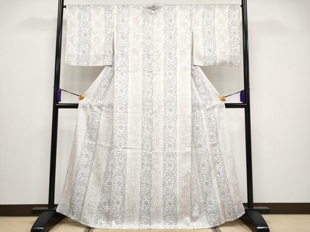 平和屋着物 上 夏物 小紋 花唐草紋紗 暈し染め CYAA3221s5