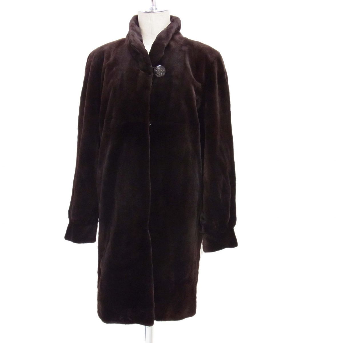 美品◇SAGA MINK シェアードミンク 毛皮コート ボルドー 高級毛皮 毛艶