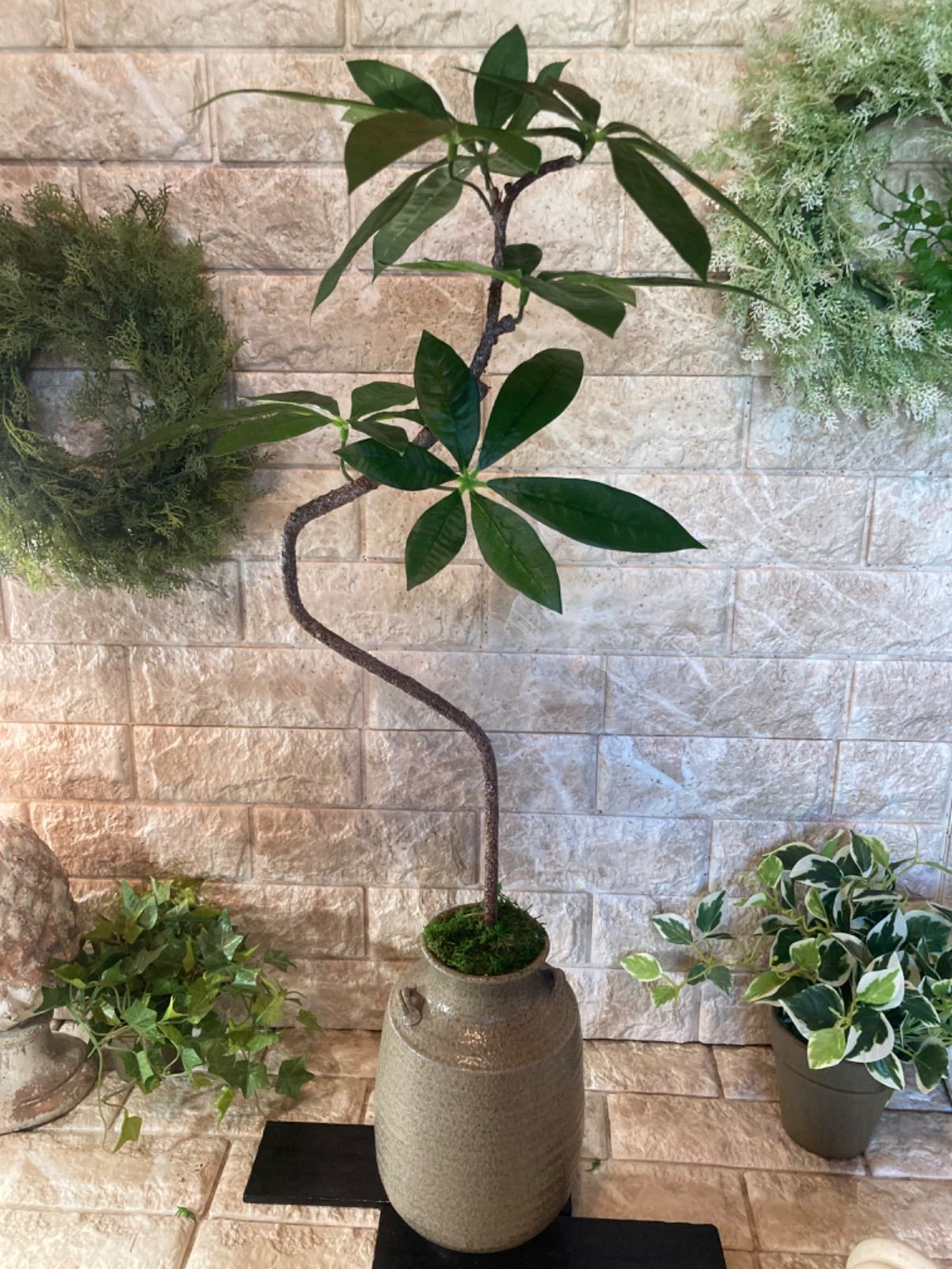 光触媒 人工観葉植物 ウォールグリーン フェイクグリーン くねくね