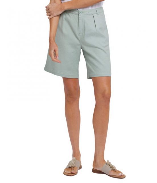 【送料無料】 エヌワイディージェイ レディース ハーフパンツ・ショーツ ボトムス Stretch Linen Blend High Rise Relaxed Fit Shorts Tomatillo