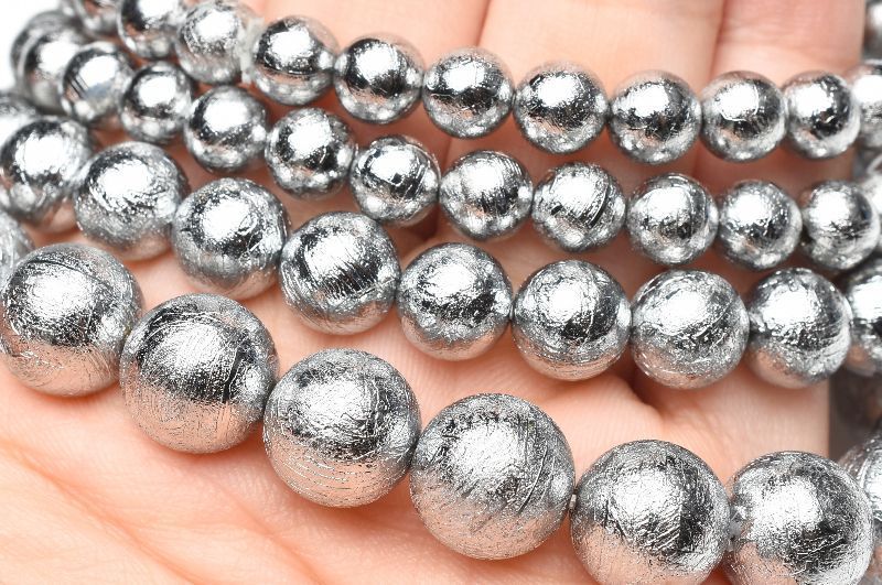 お買い得！ メテオライト(アルタイ隕石) 10mm シルバーコーティング 