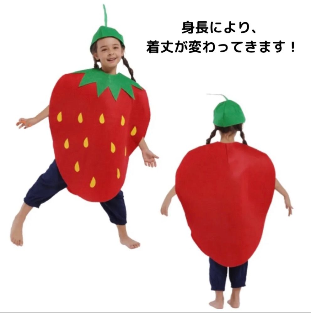 キッズ フルーツ コスプレ 苺 いちご ハロウィン セット販売 衣装