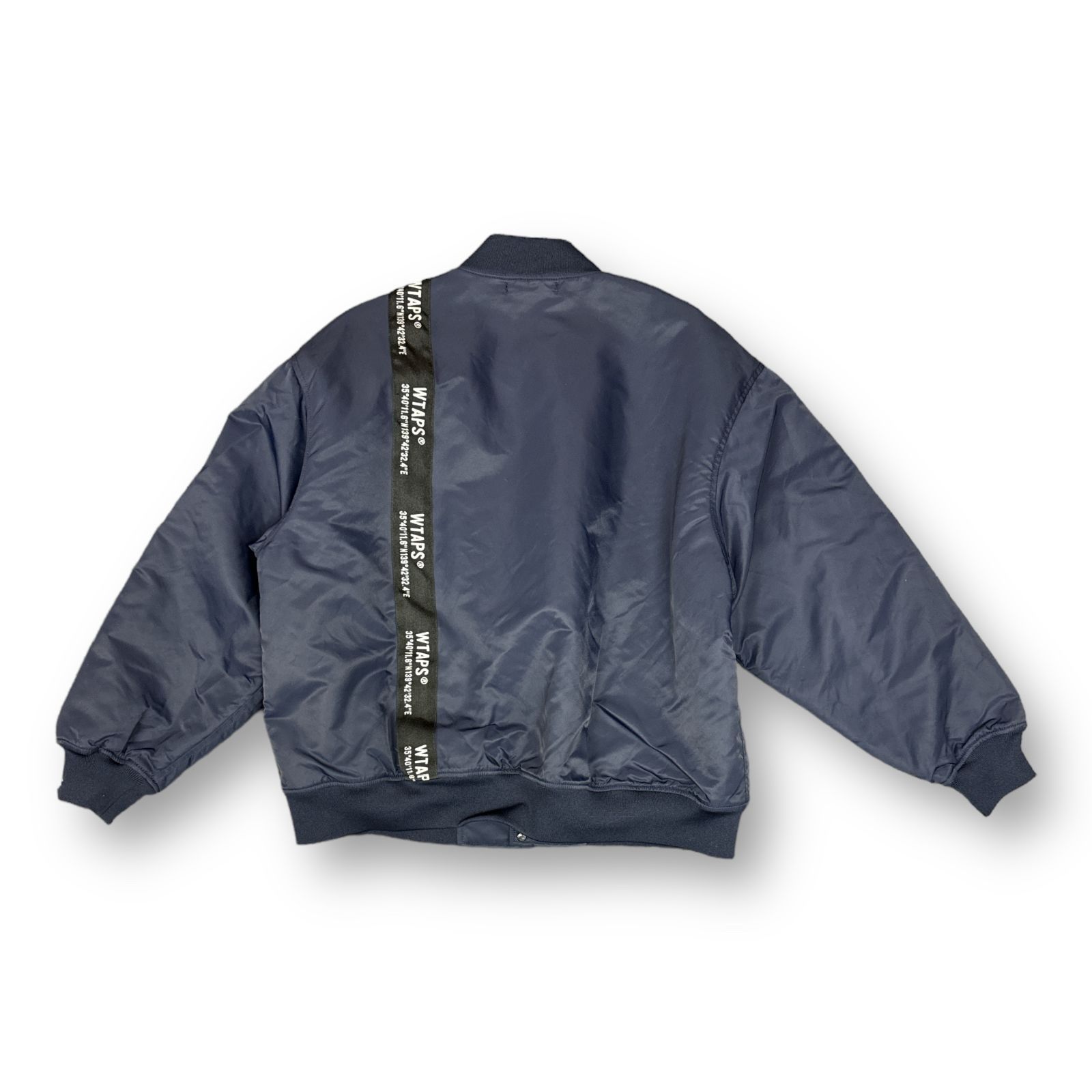 美品 WTAPS 22AW TEAM JACKET NYLON TWILL チーム ジャケット ナイロン ツイル ブルゾン ダブルタップス  222TQDT-JKM01 ネイビー 03 64181A - メルカリ