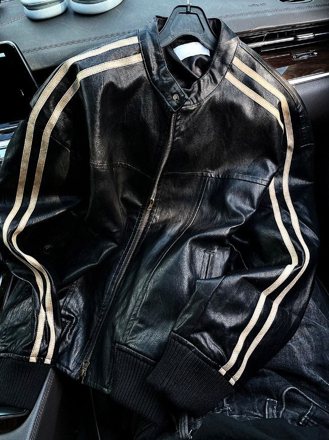 【COSYHARU】ブラック　イミテーションレザージャケット コシハル COSYHARU】ブラック イミテーションレザージャケット コシハル - メルカリ