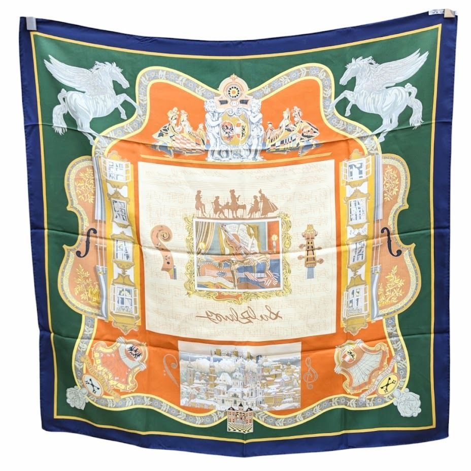 美品 HERMES エルメス カレ 90 スカーフ ザルツ ブルク IN SALZBURG