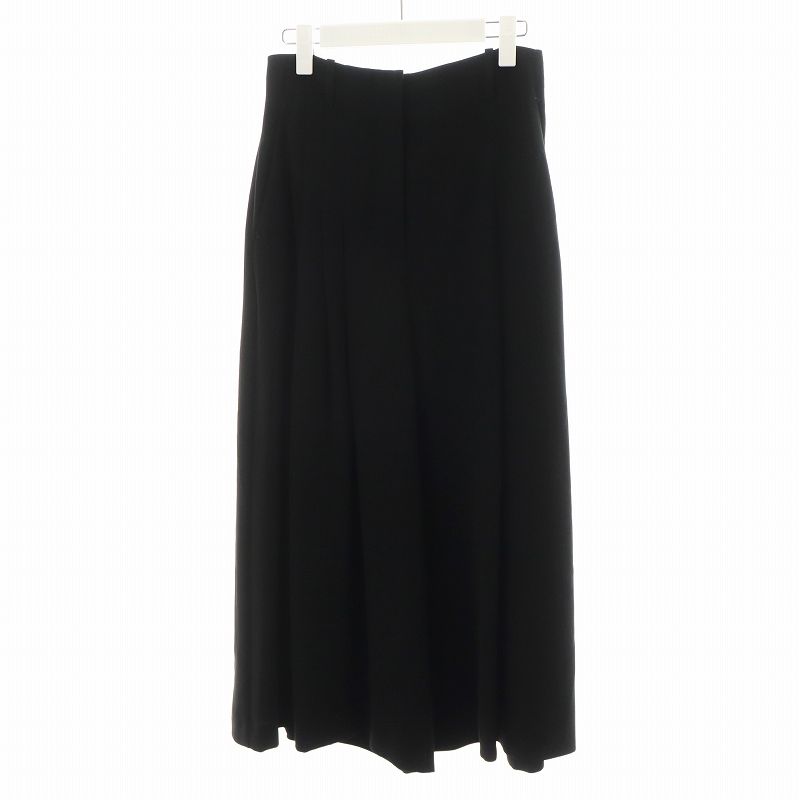 マックスマーラ MAX MARA 白タグ ワイド パンツ ガウチョ 40 黒 ブラック 113603896 |AN21 GY22 MT