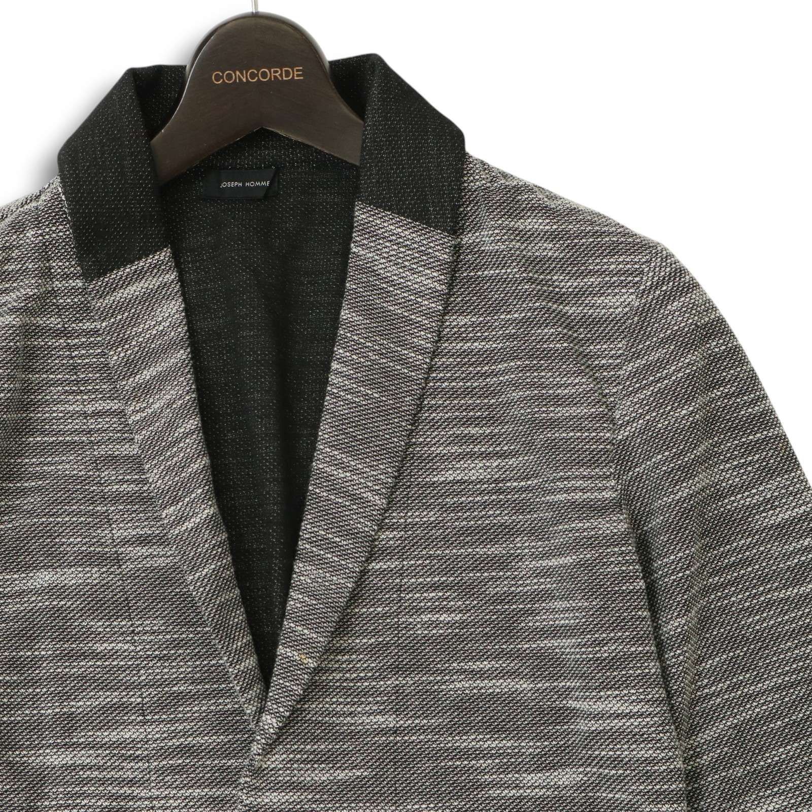 ジョセフオム【リネン混 美品】ニットジャケット サマージャケット L位 ビジネス JOSEPH HOMME ジョセフ オム 春夏 麻 リネン混☆ テーラード シングル