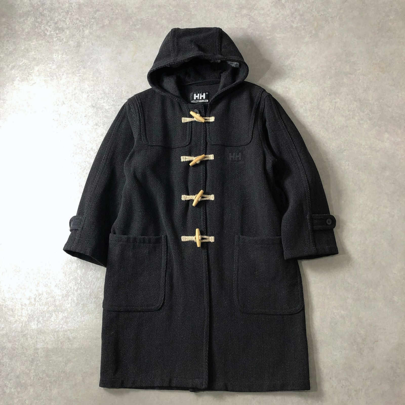 ヘリーハンセン ダッフルコート ヘリンボーン ウール アウター 古着