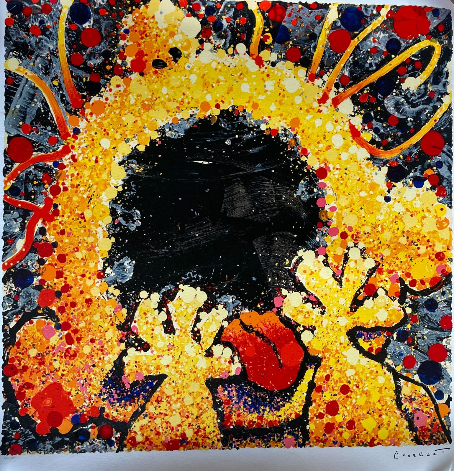500 トムエバハート Black Velvet Scream リトグラフ Tom Everhart スヌーピー ピーナッツ チャーリー ブラウン サイン有り