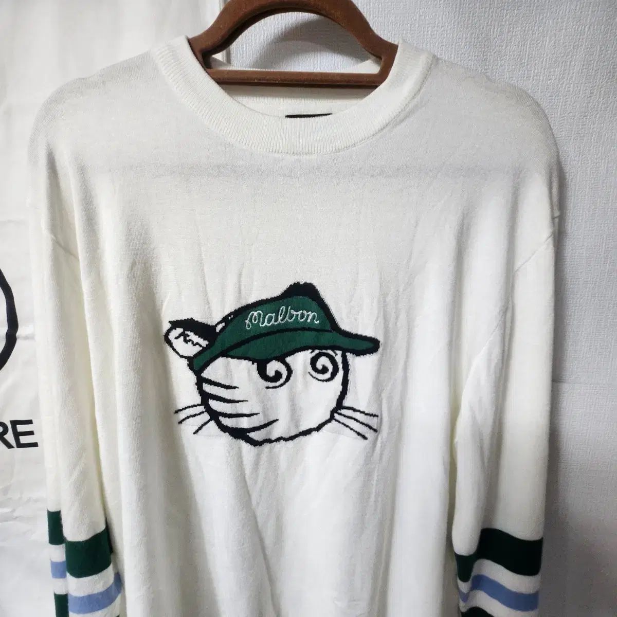 絶対お買い得！ マルボンゴルフ KINT TEE XL マルボンゴルフ キャラクター ニット 白