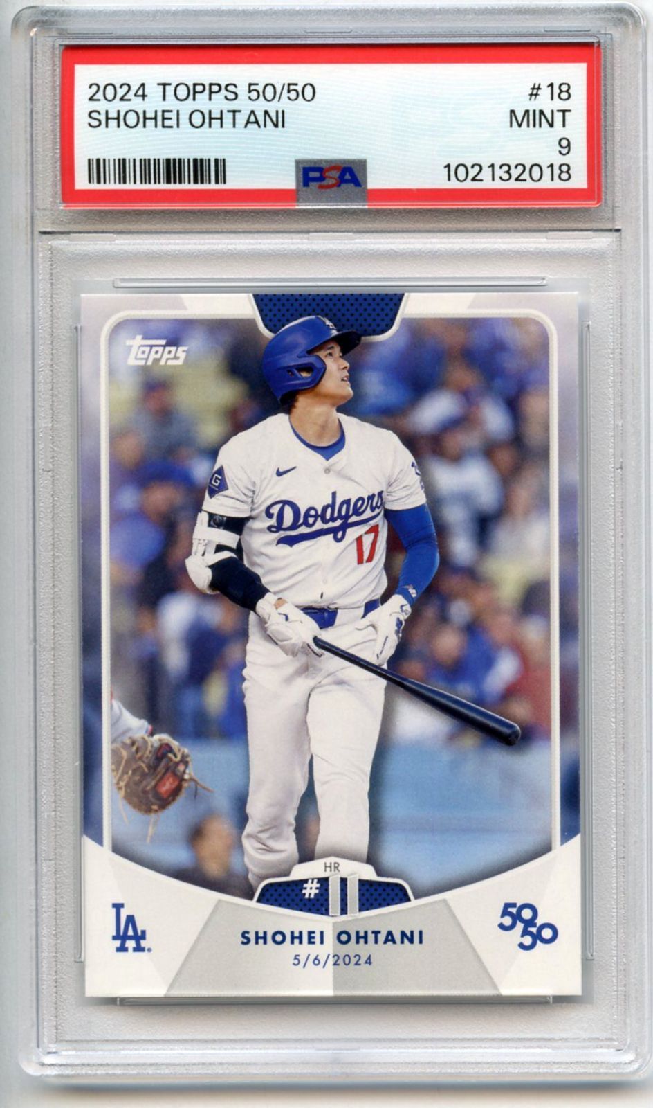 PSA鑑定カード］ PSA9 MINT 大谷翔平 2024 Topps 50/50 #18 HR #11