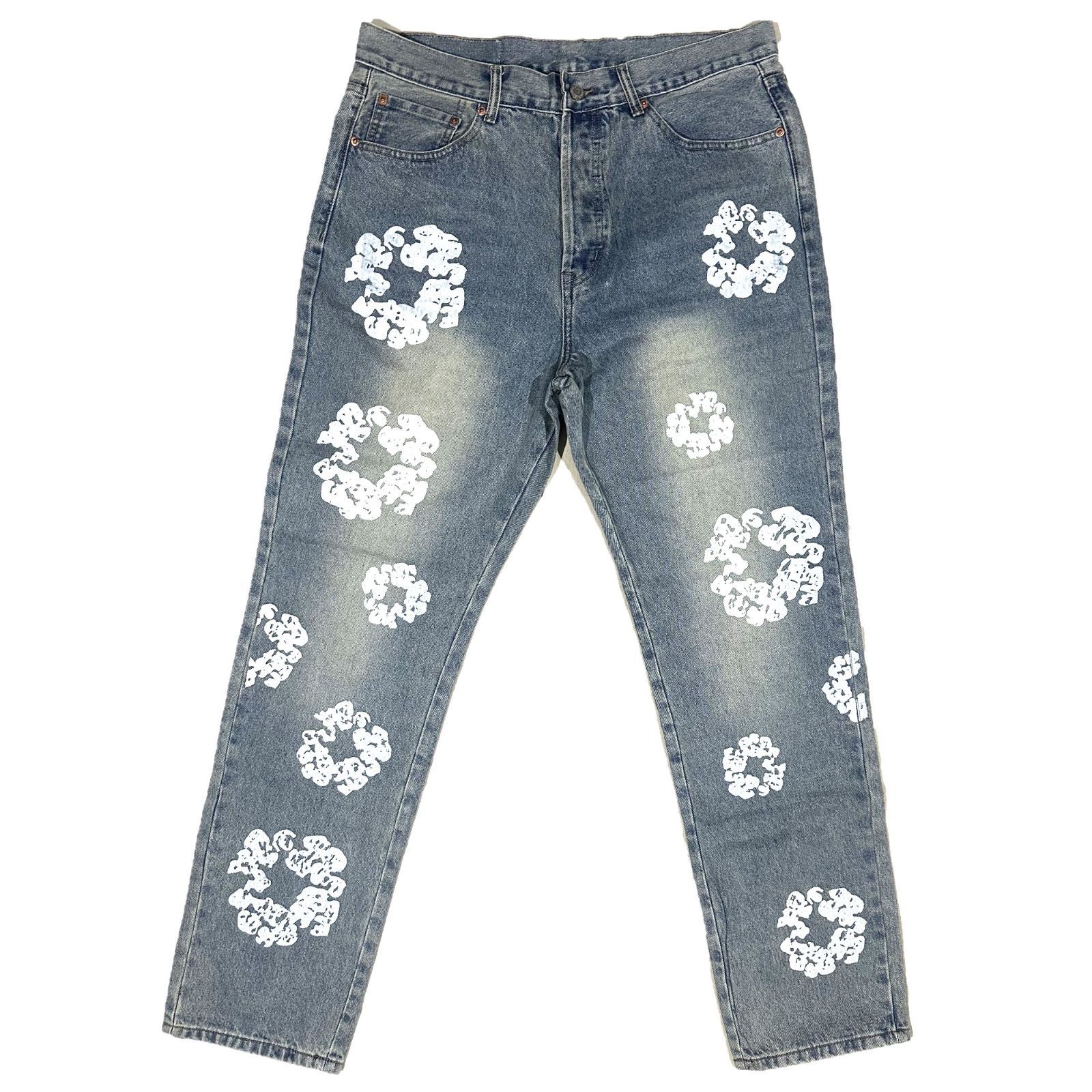 デニムティアーズ リーバイス フラワープリント デニムパンツ レトロ 
