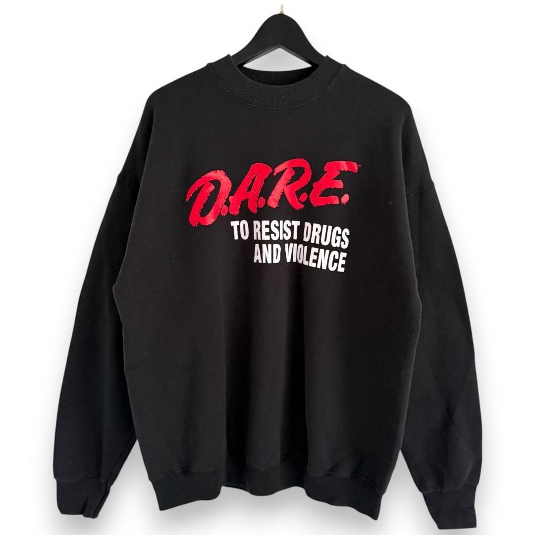 90s ヴィンテージ DARE スウェット ブラック XL K19 古着