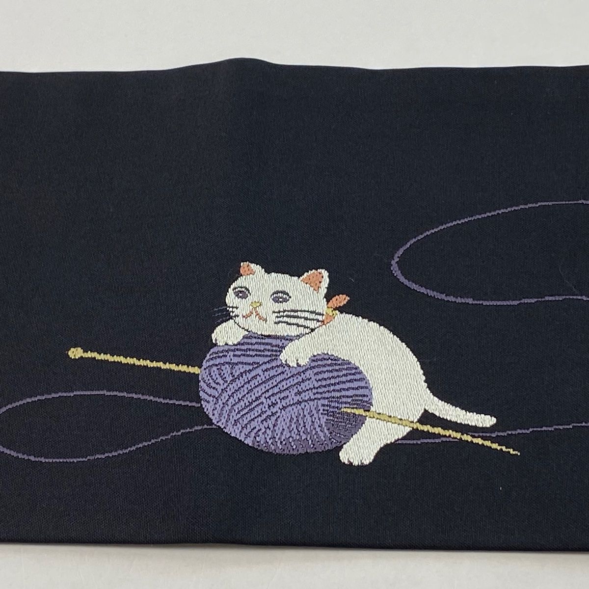 【本日限定セール】希少 猫 刺繍 名古屋帯 着物 ネコ 本日限定セール】希少 猫 刺繍 名古屋帯 着物 ネコ