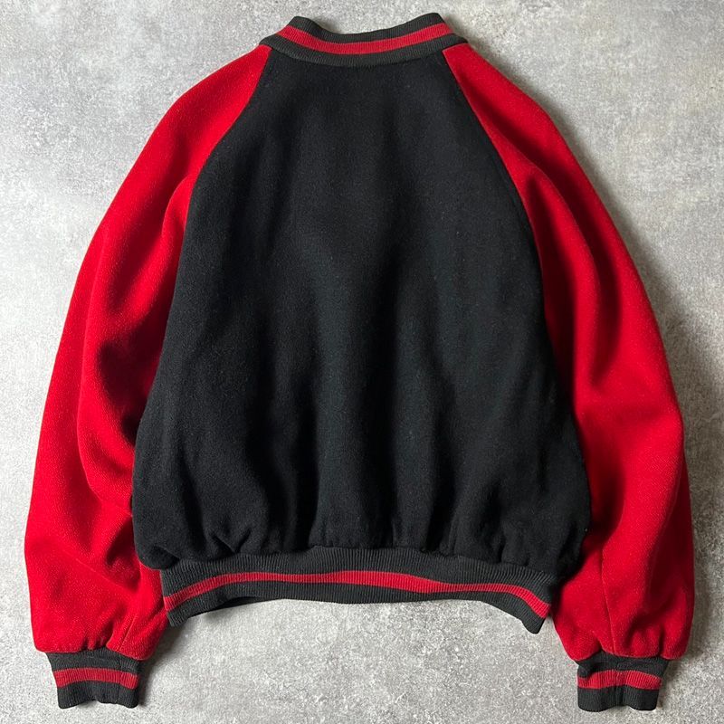 80s USA製 POLO RALPH LAUREN コットン ライナー ウール スタジャン L 