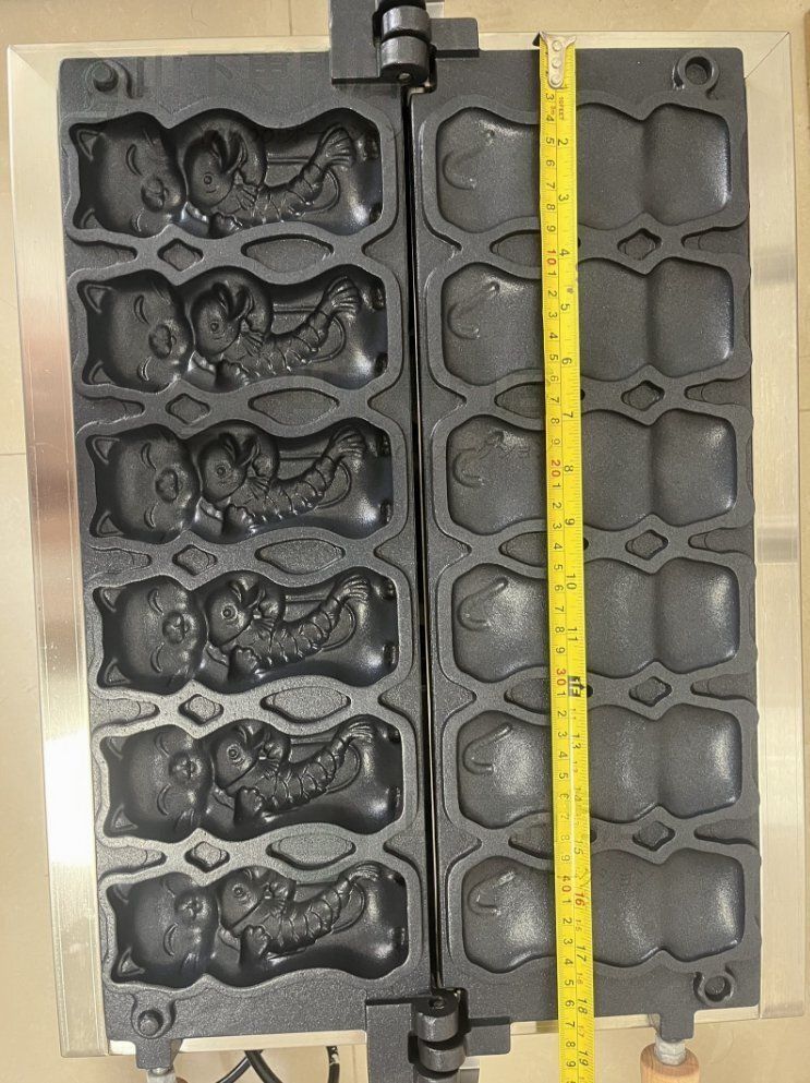LPガス スティックワッフル めでたい焼き 鯛抱き猫き焼き器 6個焼き LPガス式|業務用|厨房機器