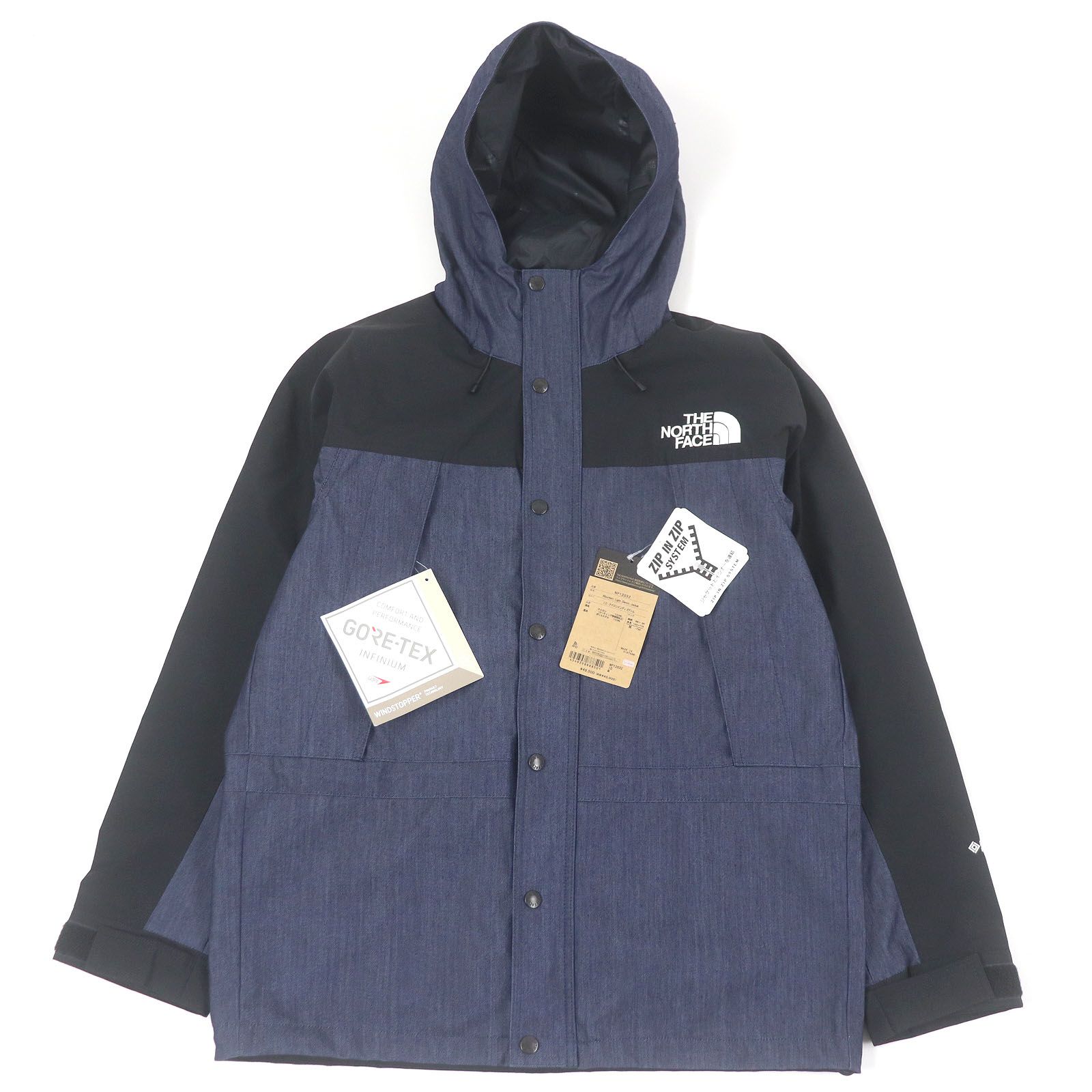 □THE NORTH FACE ザ ノースフェイス NP12032 Mountain Light Jacket ゴアテックス マウンテンパーカー ナイロンインディゴデニム M メンズ