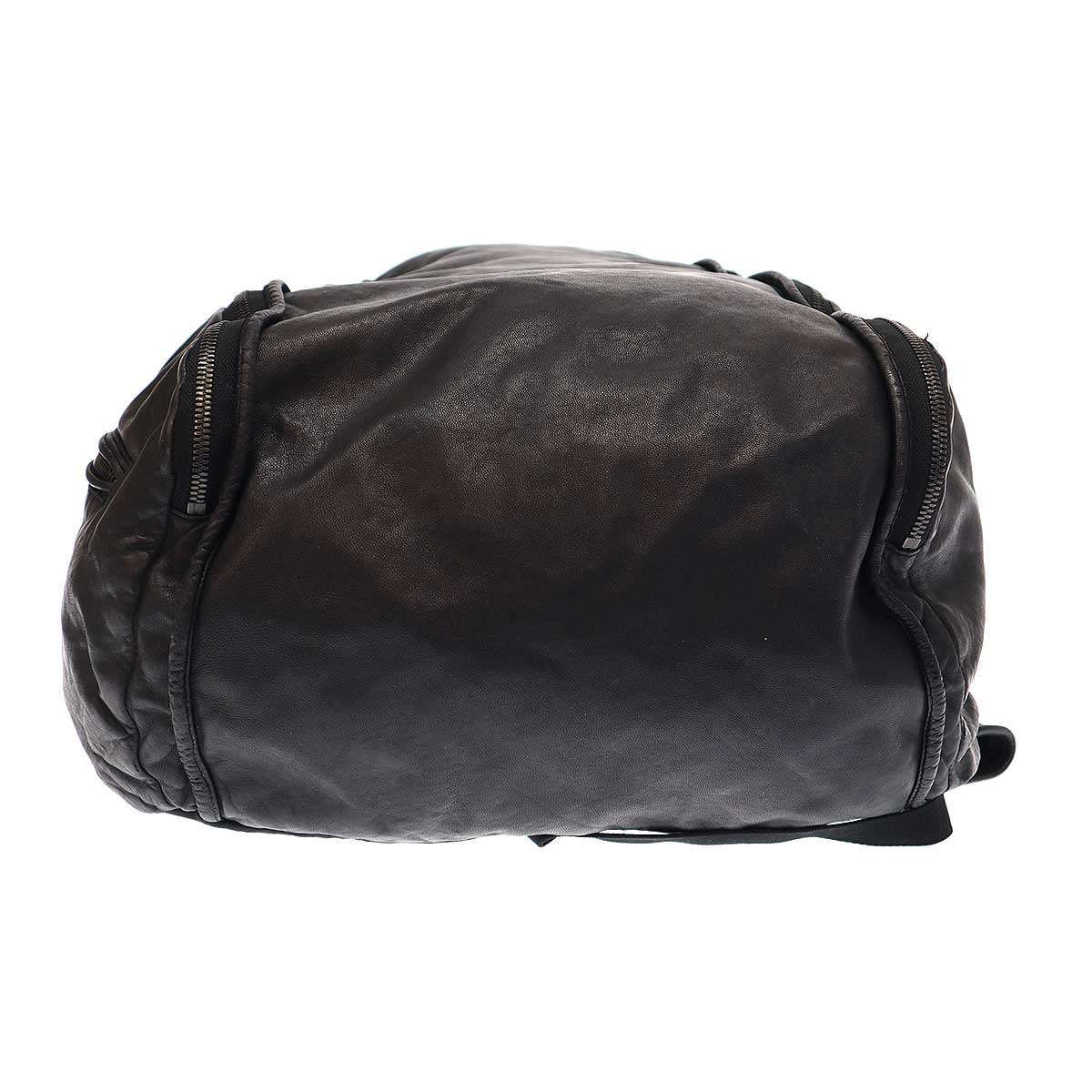 JULIUS ユリウス レザーレクタングルバッグパック ブラック - メルカリ