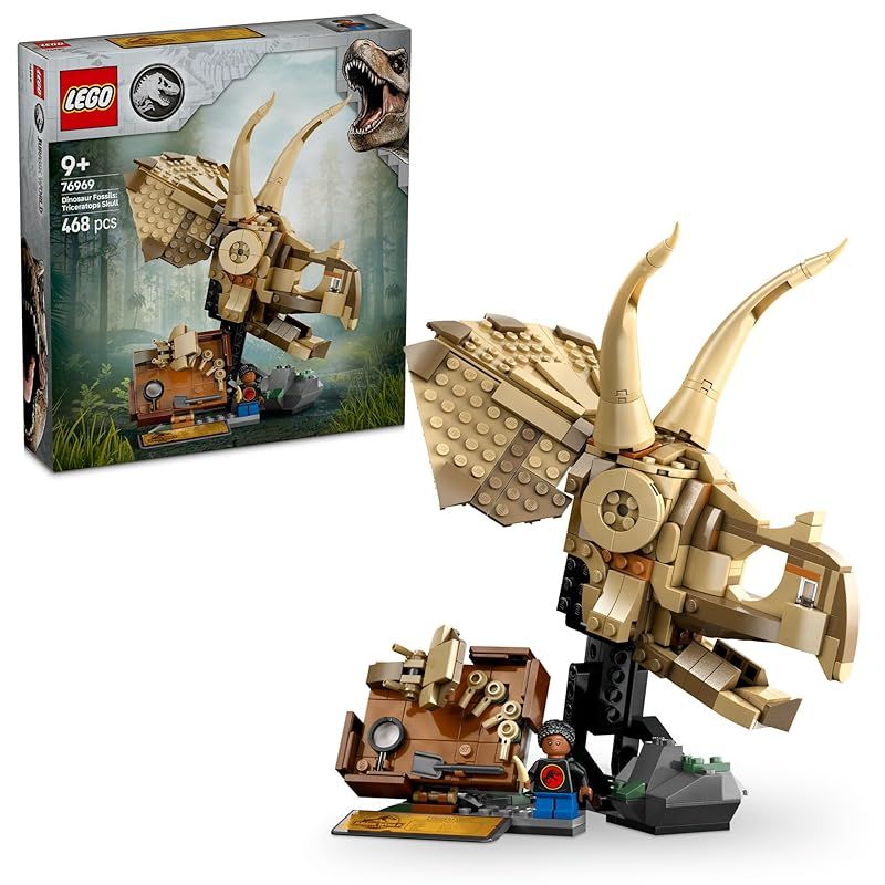 レゴ LEGO ジュラシック ワールド 恐竜の化石 トリケラトプスの頭蓋骨 おもちゃ 玩具 誕生日 プレゼント ブロック 男の子 女の子 子供 9歳 10歳 11歳 小学生 恐竜 1