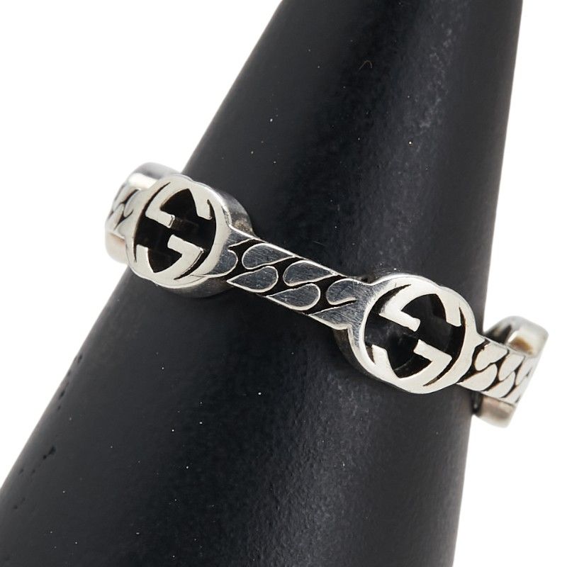 グッチ インターロッキングG リング 指輪 15 SV925 シルバー レディース GUCCI 1-0234076