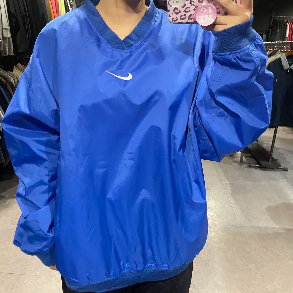（ 456 ） NIKE Nike(ナイキ） オールドスクール スウッシュ バイカラー ウォームアップ 青 ブロケットコア