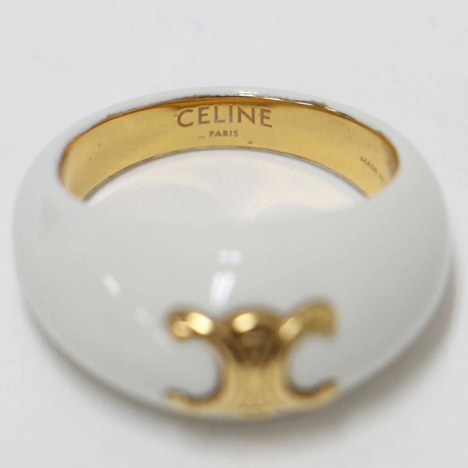 【CELINE】セリーヌ 人気 トリオンフ ラージ リング CELINE セリーヌ リング Chunky Triomphe Ring 461DR6BRA.36SI
