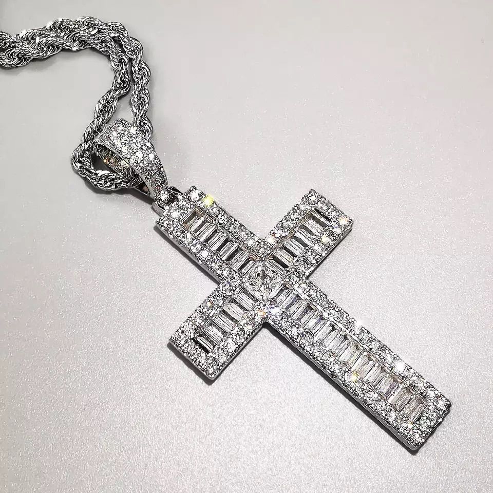 silver925 czダイヤ クロス ネックレス シルバー アバランチ silver925 czダイヤ クロス ネックレス シルバー アバランチ