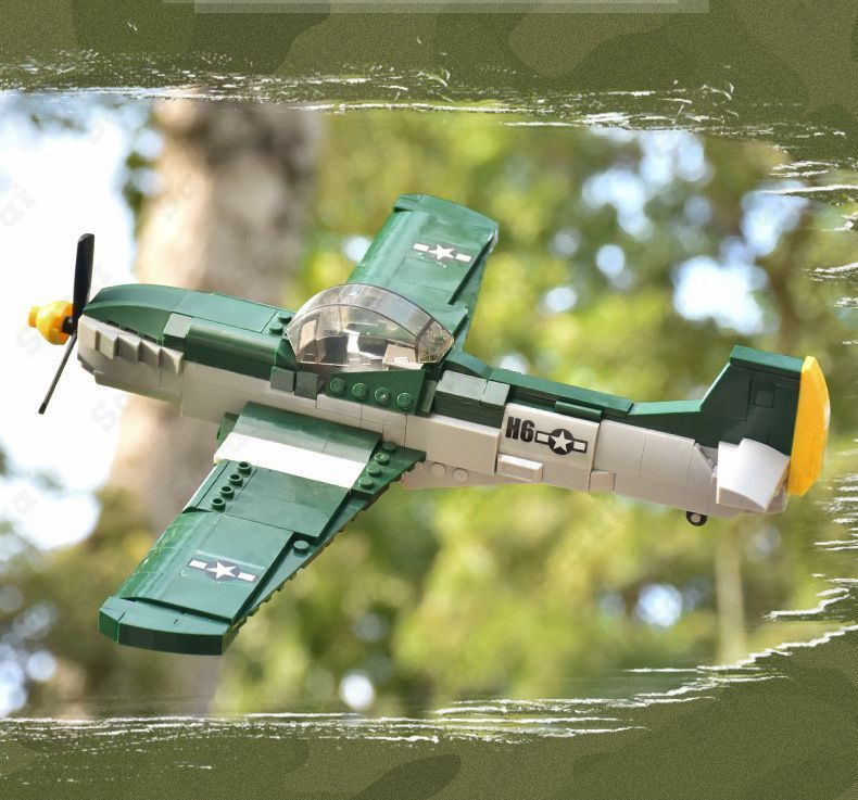 LEGO レゴ 互換 ブロック 模型 プラモデル 戦闘機 P-51 マスタング WW2