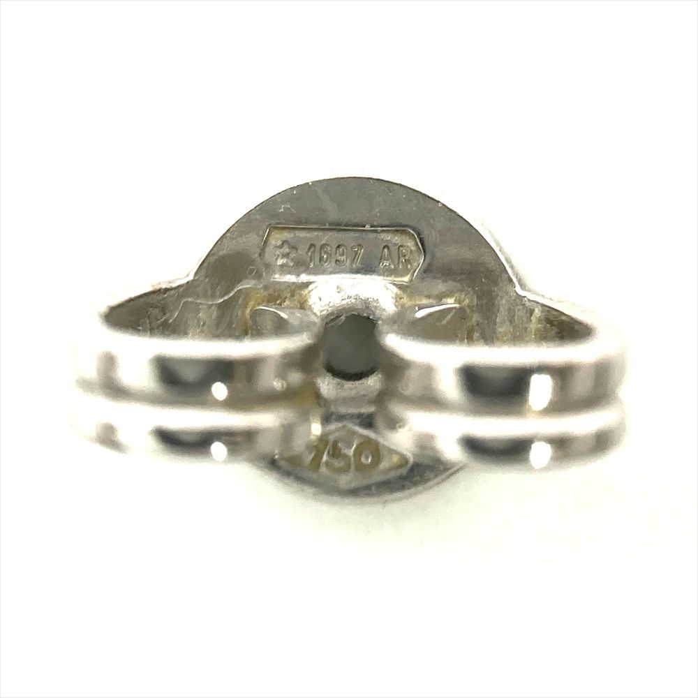 グッチ GUCCI Gロゴ ピアス K18WG 0.7g シルバー 片耳 ユニ