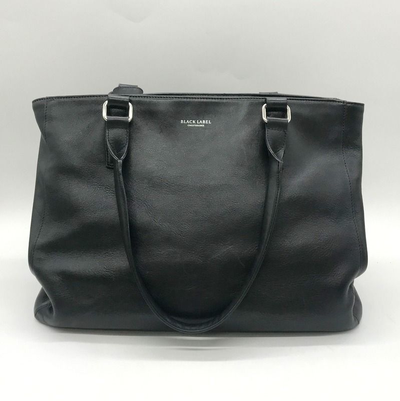 BLACK LABEL CRESTBRIDGE レザートートバッグ ハンドバッグ ビジネスバッグ BAG A4 大容量 ブラックレーベルクレストブリッジ 鞄 B10887◆