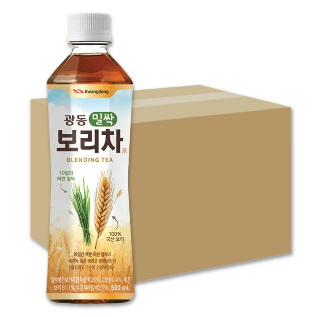 Kwangdong 小麦芽 麦茶 500ml 20本 箱売り 1BOX / 大麦と発芽10日以内をブレンド プレミアム麦茶 広東 クァンドン 韓国 お茶 ドリンク