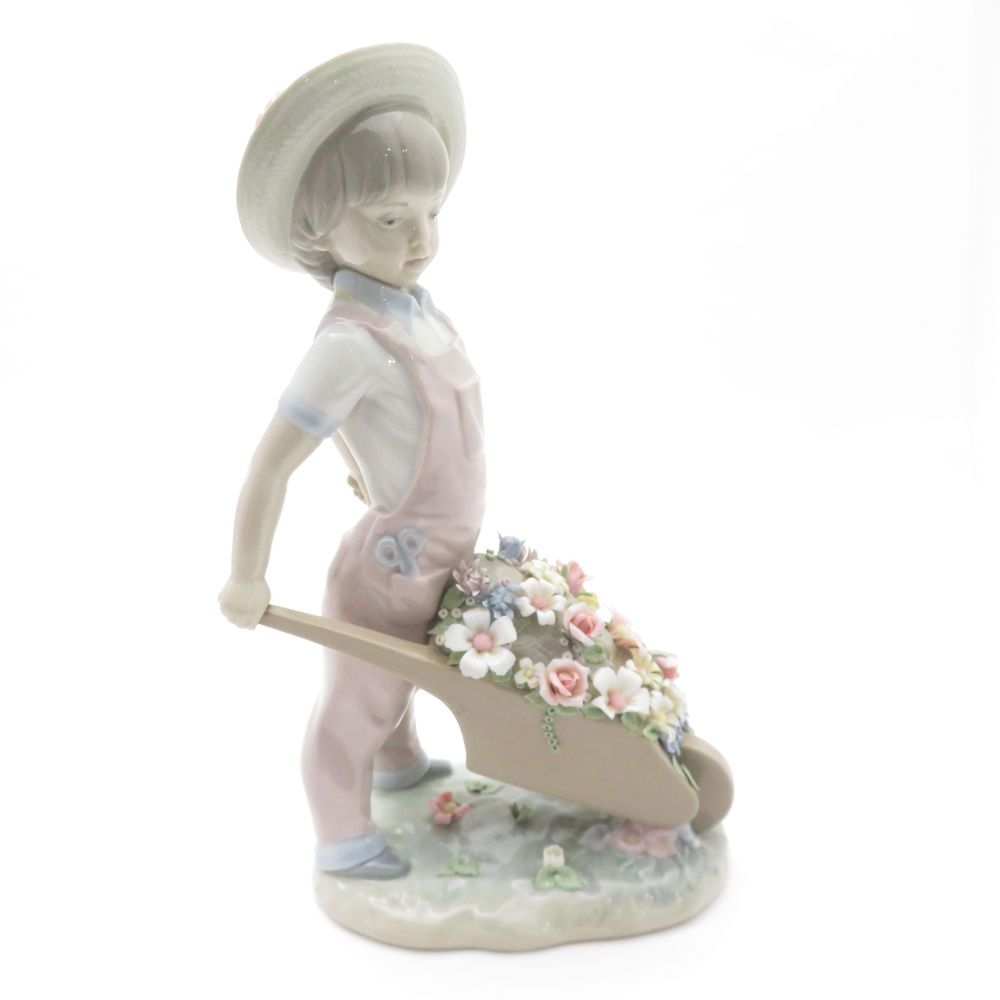 LLADRO リヤドロ 1283 花車を押す少年 フィギュリン 1点 置物 陶器人形 オブジェ インテリア SU8002Q - メルカリ