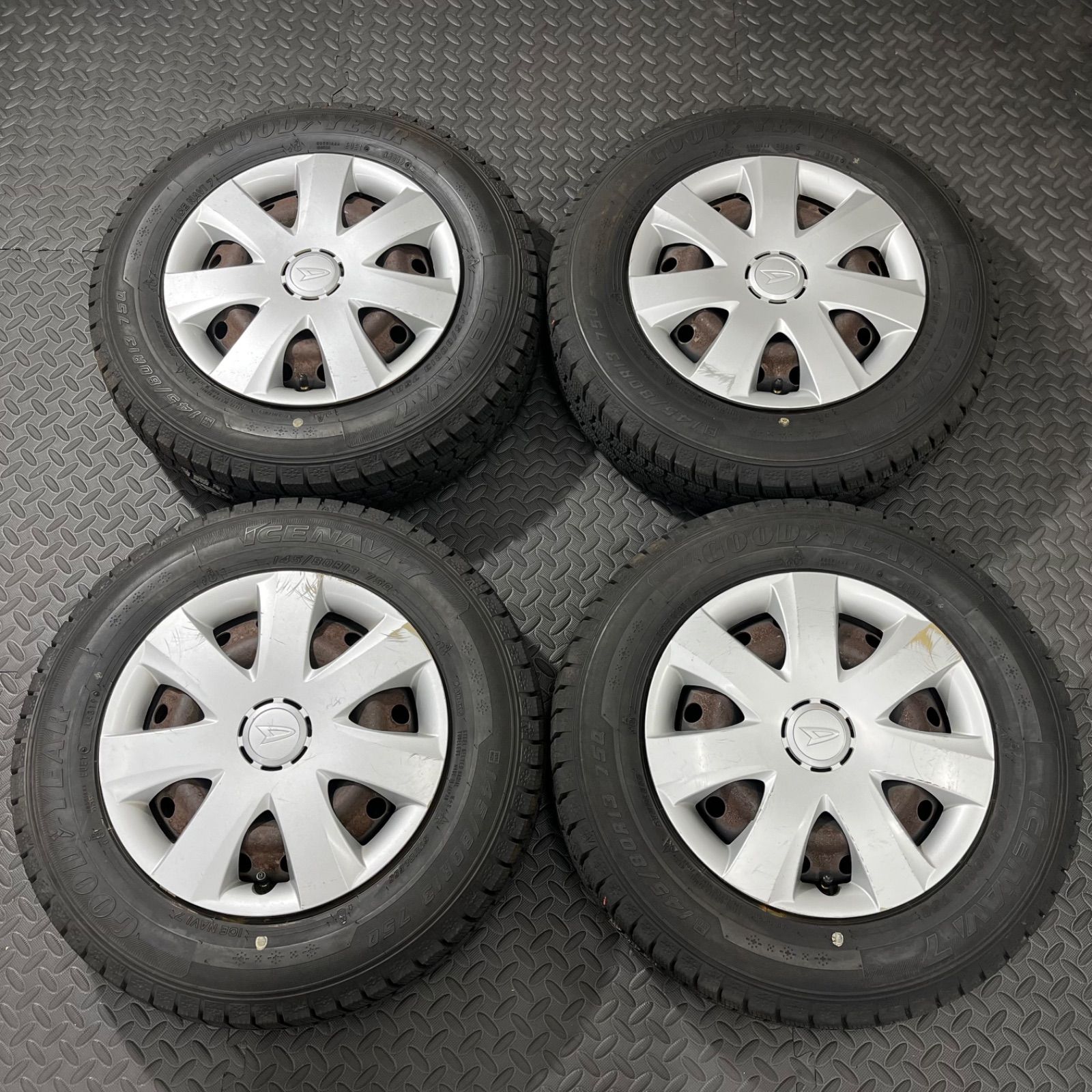 19年製 145 80R13 グッドイヤー アイスナビ7 ダイハツ ミラ ムーヴ タント スタッドレスタイヤ 1080R